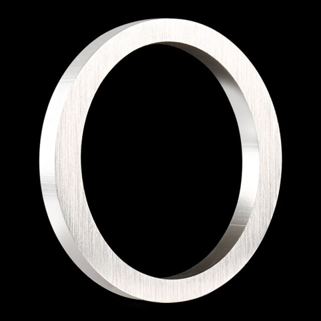 Flush OR Floating Option - Aluminum 3.9inch/10cm OR 5.9inch/15cm Silver Colored Exterior Address House Numbers #0-9