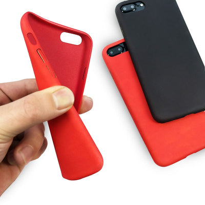 red and black rubber iphone case