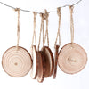 rustic christmas free decor - wood timber pendants christmas tree - winfinity brands