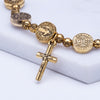 gold vintage saint bracelet