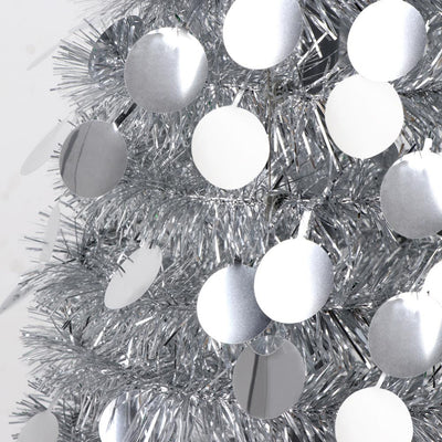 plastic silver garlard  tinsil tree