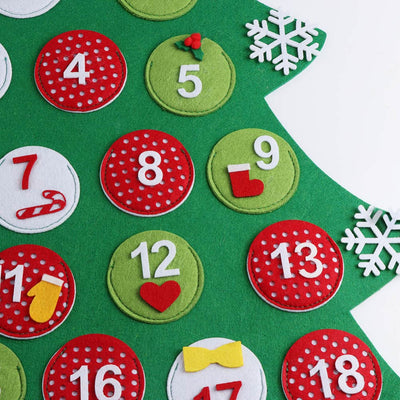 toddler christmas felt tree advent calendar for kids toddlers and babies