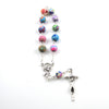 rainbow clay catholic decade rosary 