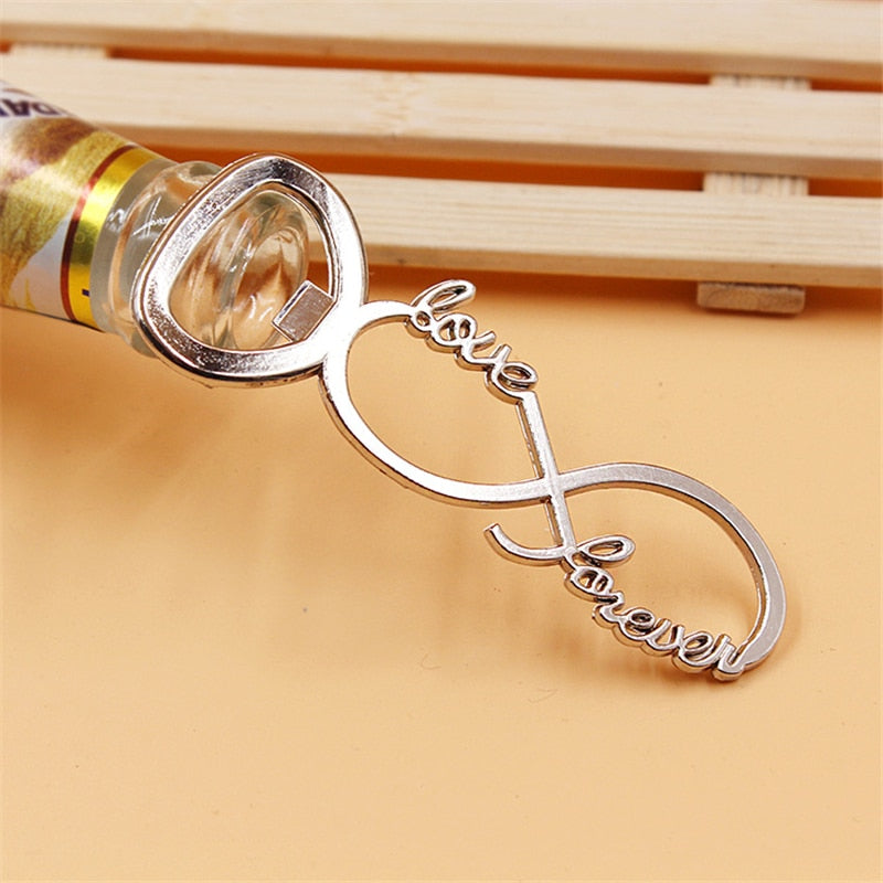 love forever silver wedding bottle openers , wedding or engagement party favor gift  free shipping world wide - winfinity brands