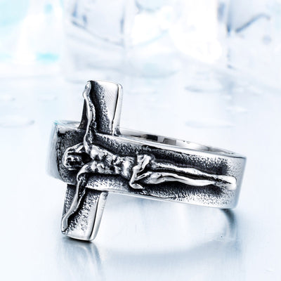 Crucifix Ring for Men Catholic Collection Winfinity Brands