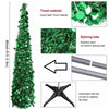 pop up plastic green tinsel tree how to set up