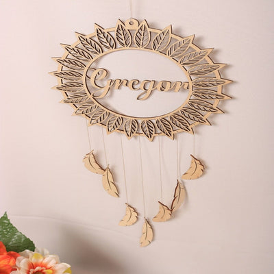 diy dream cathcer name for baby kids room, craft wood dream catched baby kids wall decor, winfiinity brands free shipping world wide