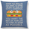 funny pillow case sandwhich