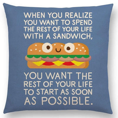 funny pillow case sandwhich