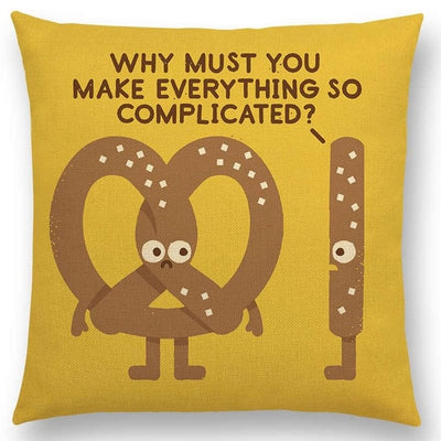 funny pillow pretzel pillow case