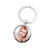 baby photo key chain silver