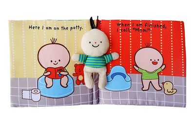 potty book baby cloth activity book , its bath time, its potty time