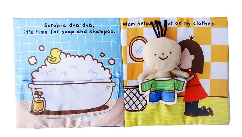 potty book baby cloth activity book , its bath time,