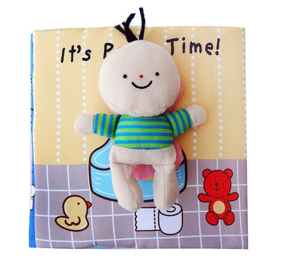 baby cloth activity book , its bath time, its potty time