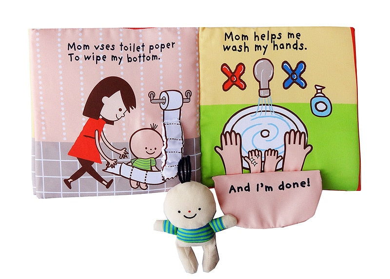potty book baby cloth activity book , its bath time, its potty time