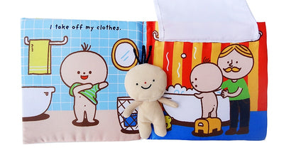 potty book baby cloth activity book , its bath time,