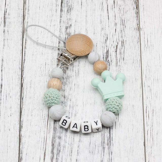 CREATEME™ Custom Name Baby Pacifier Chain