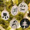 CREATEME™ 50 x Hanging Craft Wood DIY Christmas Tree Ornaments