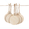 craft wood ornament baubles with burlap string