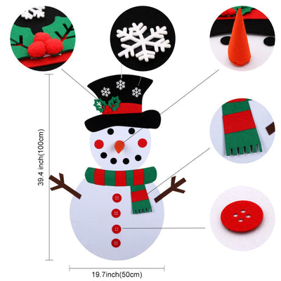 felt snowman, DIY snowman, christmas felt snowman, kids christmas, arts and crafts christmas kids