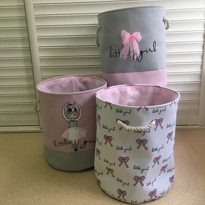 little girl ballerina theme laundry hamper blin