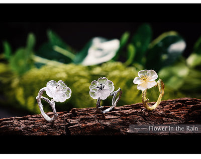 unique lotus flower ring, handmade lotus flower rings  gold silver nad antique silver