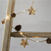 indoor copper chirstmas led lights, light up garland, handmade garland christmas decor