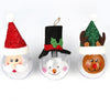 snow globe christmas ornament, reindeer, santa snowman 