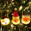 snow globe christmas ornament, reindeer, santa snowman