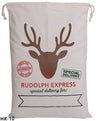 christmas sack, santa delivery sack, rudolph express special delivery for
