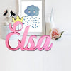 girl room personazlied name decor, wall name, shelf name, kids room name with crown free shipping world wide - winfinity brands createme