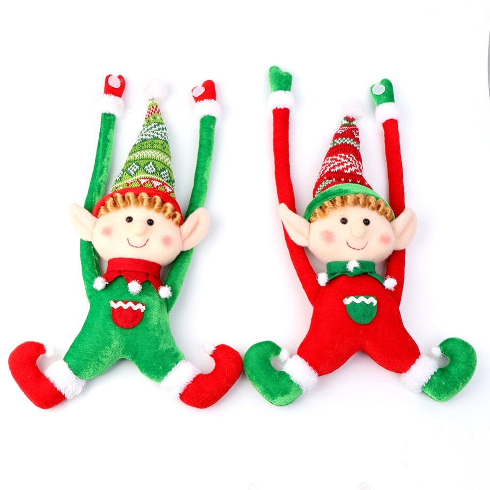 hanging elf, elf on shelf, elf decor christmas, hanging elf from stair case