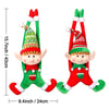 hanging elf, elf on shelf, elf decor christmas, hanging elf from stair case
