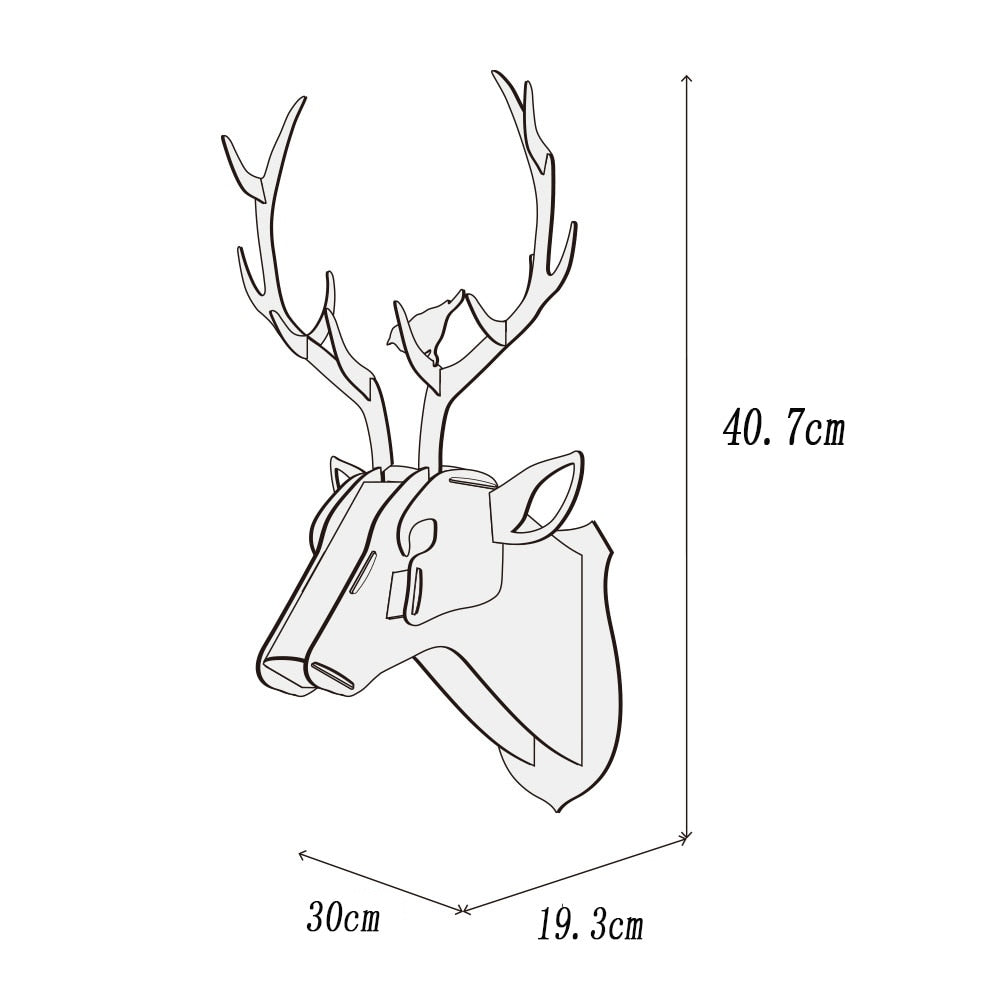 CREATEME™  DIY 3D Deer Wall Mount Head - Faux Animal Heads