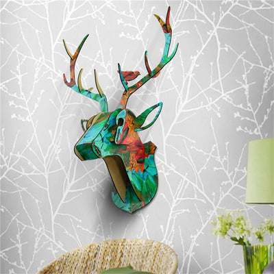 deer stag puzzle wll art colorful