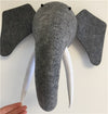 elephant grey faux taxi dermy handmade wall decor stuffed animal for kids room