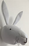 white rabbit handmade wall decor stuffed animal for kids room