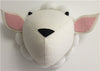 white sheep lamb faux taxi dermy handmade wall decor stuffed animal for kids room