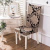 Victorian vintage dark black and beige bbrown patterned color dining chair slip cover spandex