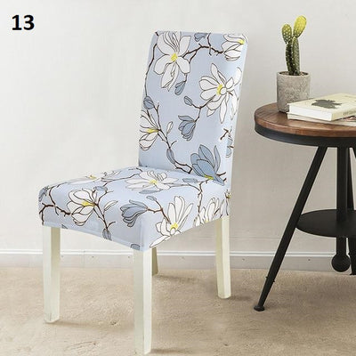 light blue with spring floral patterned color dining chair slip cover spandex