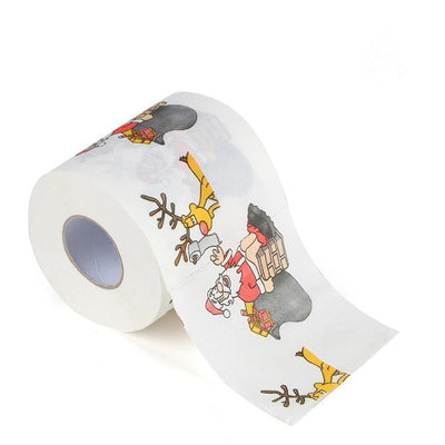 christmas toilet paper, christmas printed toilet paper, funny Christmas novelty gift, Christmas party decor