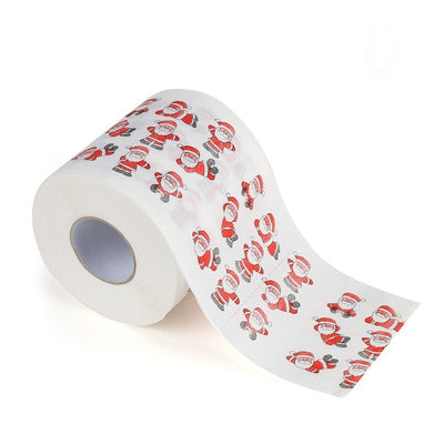 christmas toilet paper, christmas printed toilet paper, funny Christmas novelty gift, Christmas party decor