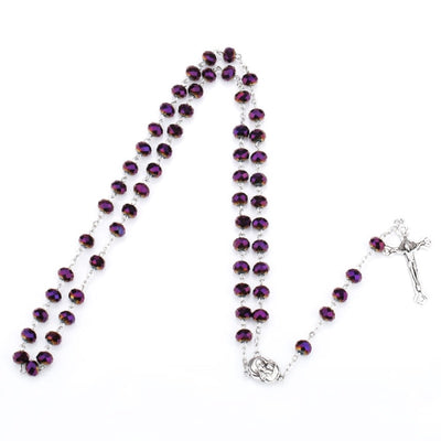 CREATEME™ Walk With Jesus Glass Bead Rosary
