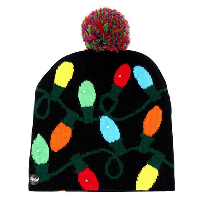 funny christmas light up hat beanie  flashing light hat