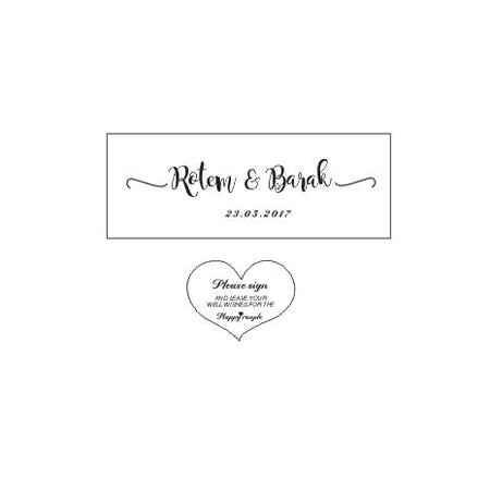 CREATEME™ Personalized Timber Wedding Guest Book Box