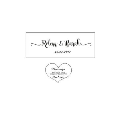 CREATEME™ Personalized Timber Wedding Guest Book Box