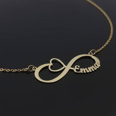 handmade infinity couple's necklace, gift for her, anniversary gift for her, birthday gift for her, silver necklace, gold necklace