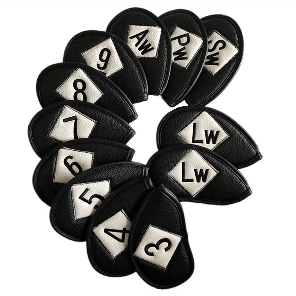 gold club covers front and back premium quality black color waterproof