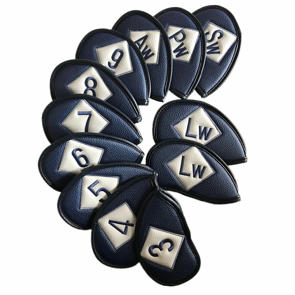 gold club covers front and back premium quality blue color for right and left handed playes