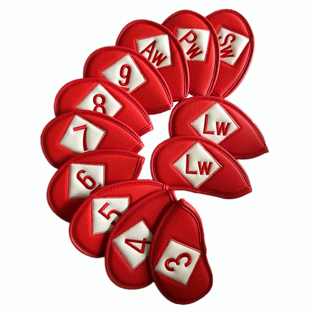 gold club covers front and back premium quality red color